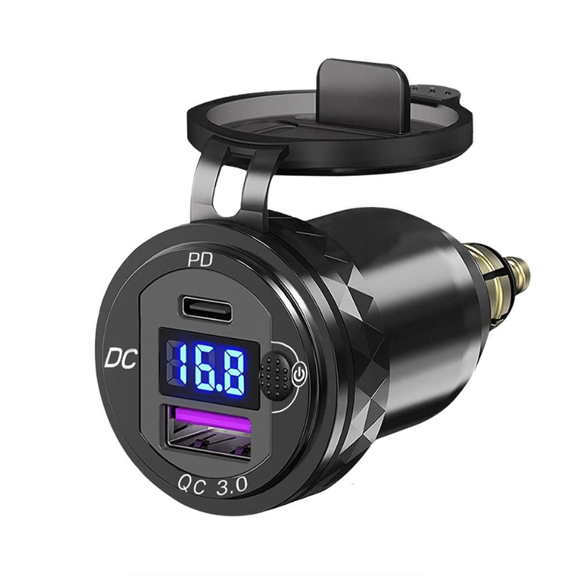 USB Type C PD Fast Car Charger Power Adapter Hella DIN Plug Socket