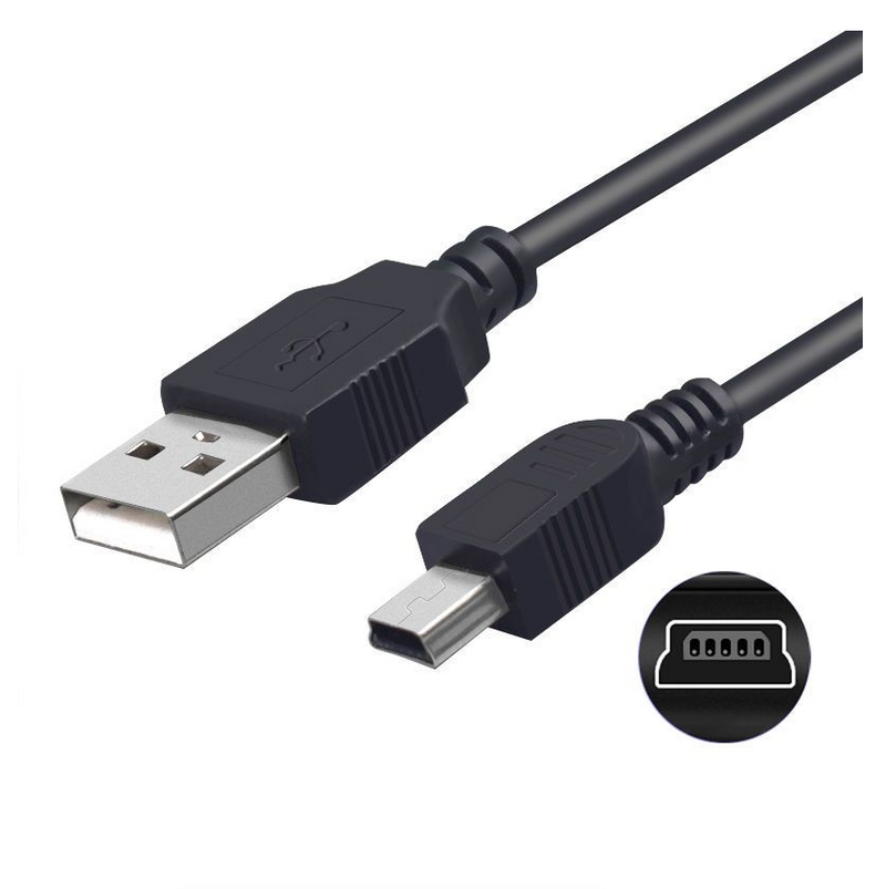 Mini USB Cable Short USB 2.0 to Mini-B 5-pin data charger cable