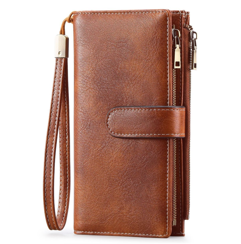 Vintage RFID Leather Wallet for Woman - 3-Fold - IPSTYLE