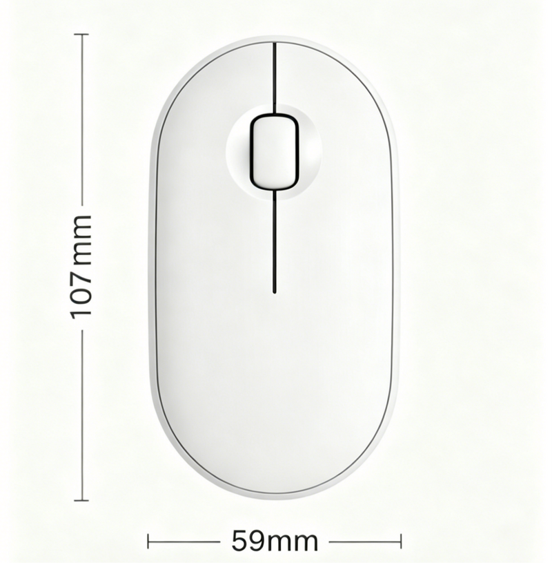 Stylish Pebble Bluetooth Mouse: Slim, Silent, and Perfect for On-the-Go Work