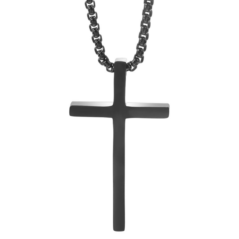 IPSTYLE Christian Choker Fashion Cross Stainless Steel Necklace