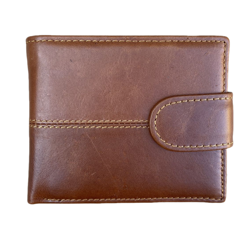 IPSTYLE Men's Wallet Genuine Leather Bifold Wallet for 11 Cards