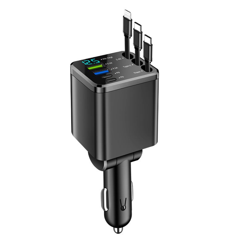7-in-1 Car Charger Retractable Cable