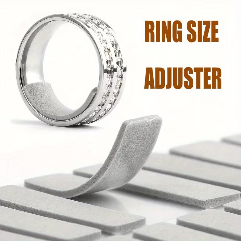 10 Sheets Ring Size Adjuster, Invisible Ring Reducer for Loose Rings (Wider Styles Included)