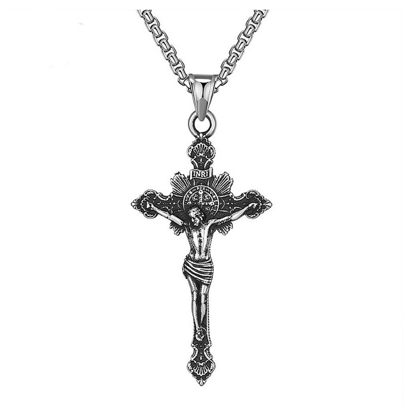 Cross Pendant Chain Necklace Christian Church Baptism Gift