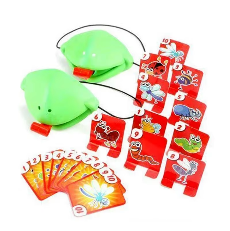 Board Game Interactive Toy Frog Mask Wagging Tongue Lick Cards Toy for Kids