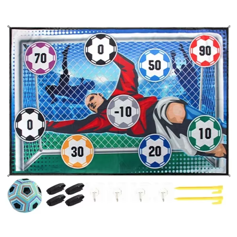 Soccer Ball Game Set for Kids Indoor Outdoor Backyard Toss Soccer Goal Game