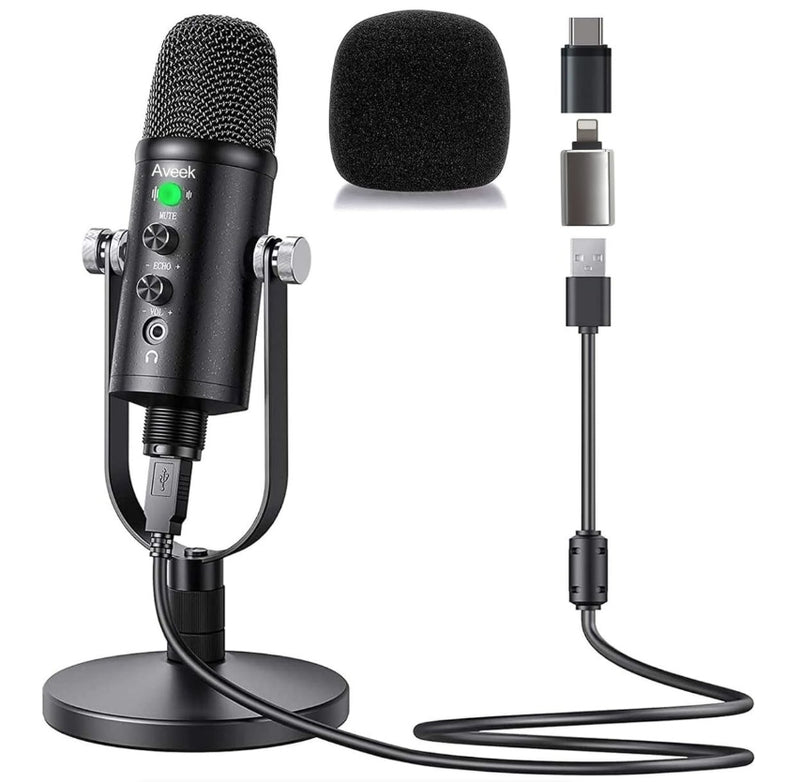 USB Microphone,Condenser Microphone for Phone,Computer,PS4 and PS5
