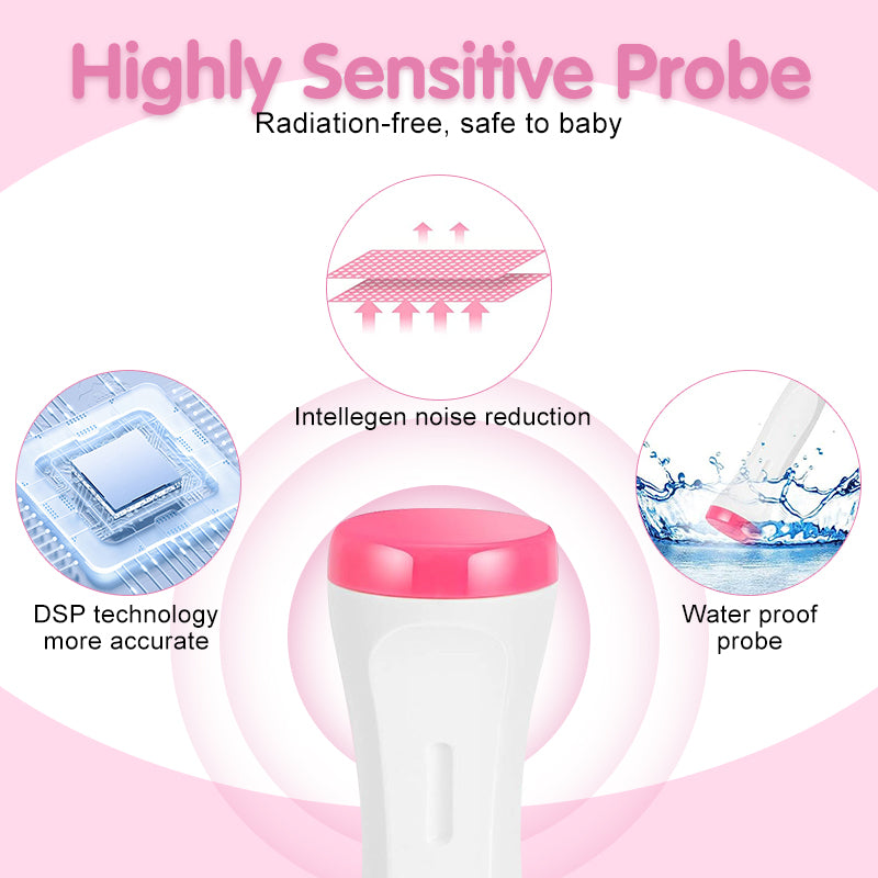 Professional Fetal Doppler Monitor Pregnancy Wellness Kit Baby Shower Gift