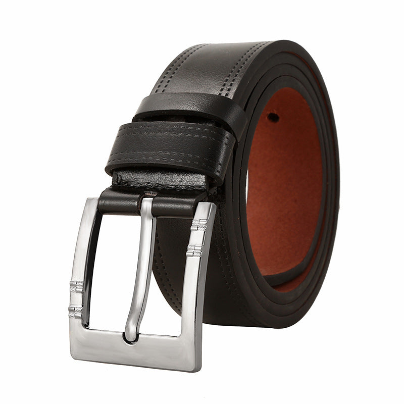 Men Quality Leather Belt Luxury Designer Alloy Pin Buckle Belts