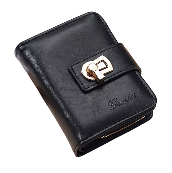 Wallet Women's Soft Leather Zipper Folding Card Holder