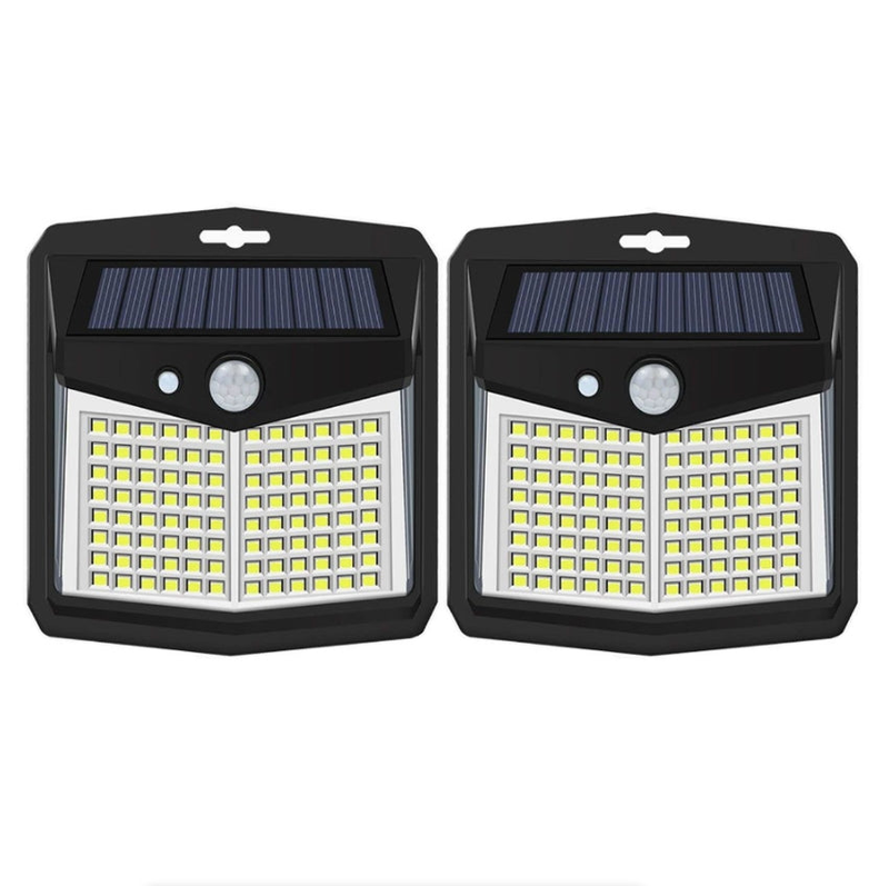 IPSTYLE Solar Wall Lights Outdoor Solar Lamp Sunlight Street Light 128 LED