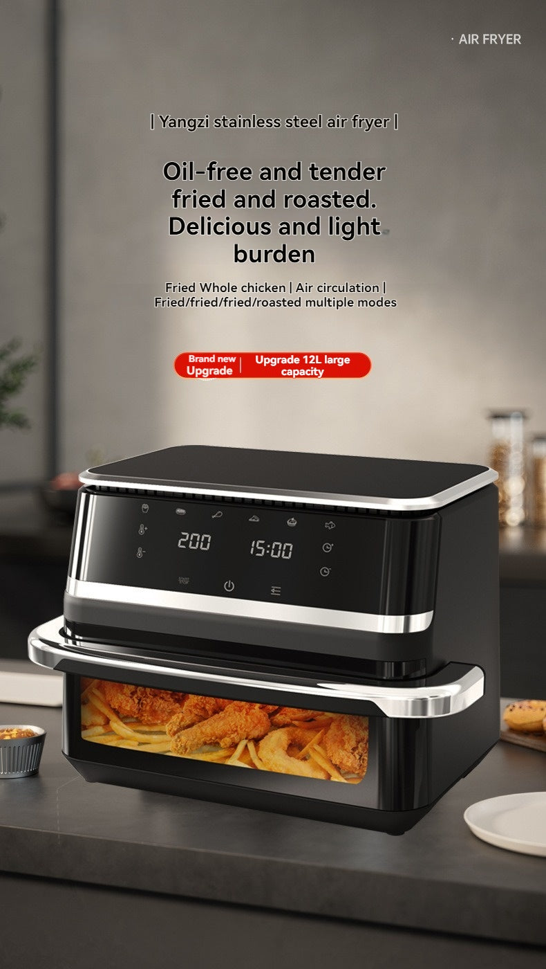 Air Fryer Large-Capacity Stainless Steel for Home Use Smart Multi-Functional
