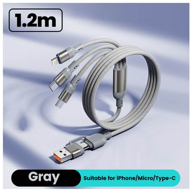 5 in 1 Cable USB Type C to C/Lighting/Micro Fast Charging Cable