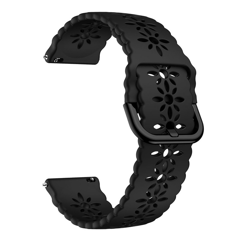 Lace Bands Compatible with Samsung Galaxy Watch 4/5/6 20mm, Soft Hollow-out Silicone Sport Strap