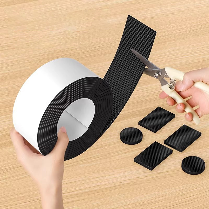 2M Cuttable Chair Foot Pads, Thick Anti-Slip Noise-Reducing Furniture Floor Protectors