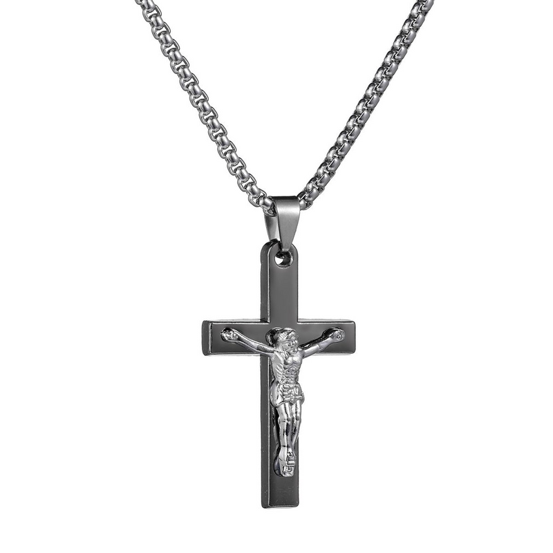 Jesus Saint Benedict Necklace Cross Necklace Pendant Vintage Jewelry