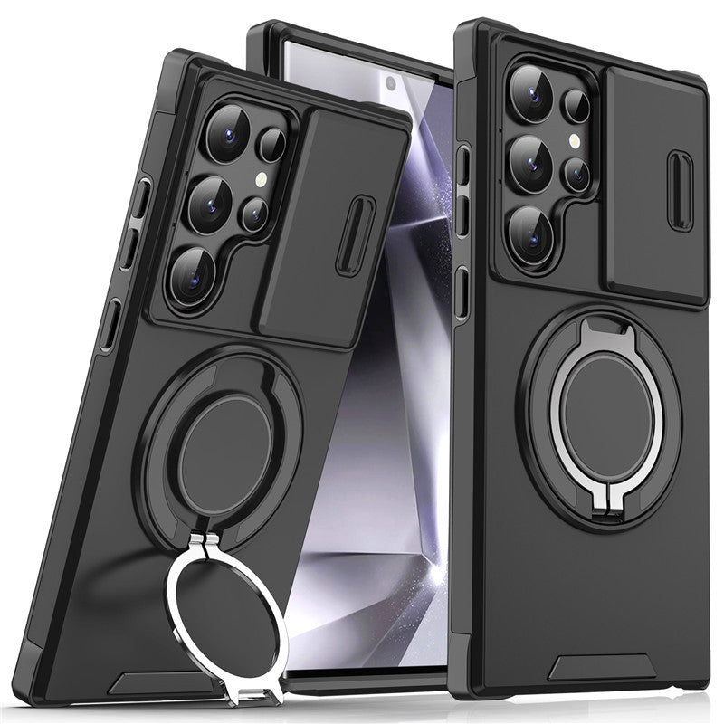Slide Window Lens Protection Magnetic Ring for Samsung Galaxy S26 Ultra Armor case