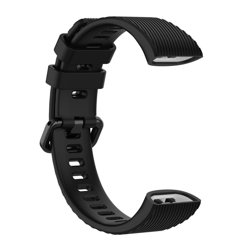 Silicone Watch Band Compatible with Huawei Band 3 Pro & Band 4 Pro (Black)