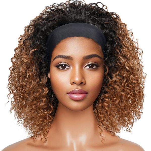 Hair Wigs Woman Short Curly Headband Wig Jerry Curly Wear