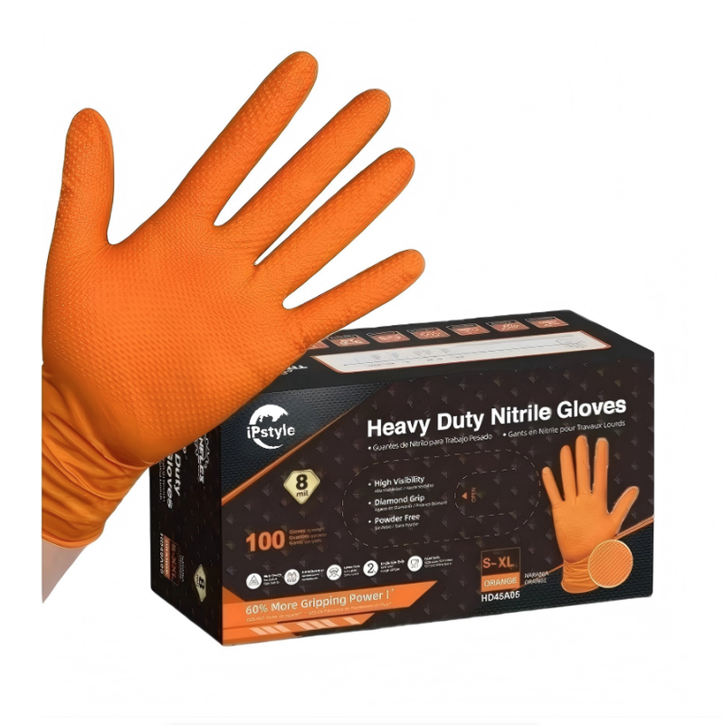 Heavy Duty Disposable Nitrile Gloves 8Mil Extra Thick