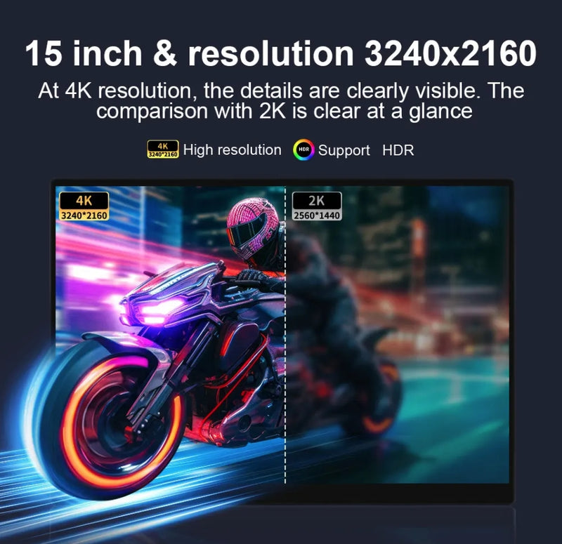 Mobile Monitor 15inches 4K 3240x2160 Touch Panel