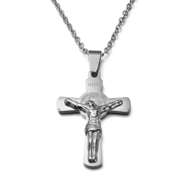 Jesus Cross Crucifix Pendant Necklace For Men Woman Gifts Jewelry