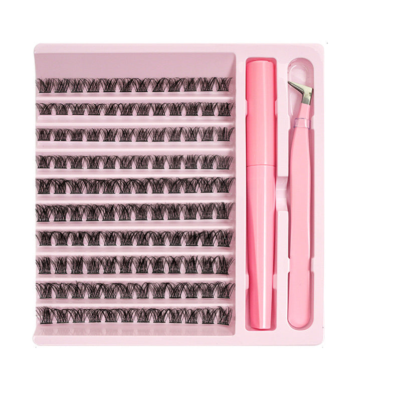 Lash Clusters Lash Curl Extension Kit with Lash Bond &Tweezer (8-16mm) Mixed Length Lash Clusters to Get Different Lash Styles, Easy to Apply for Beginners, Looks Real & Natural