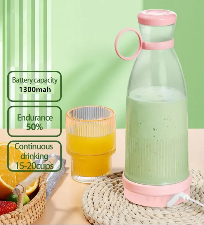 Electric Juicer Cup 6 Blades Blender Milkshake Machine USB Portable Fruit Milk Mixing Tool Mini Fresh Juice Blender