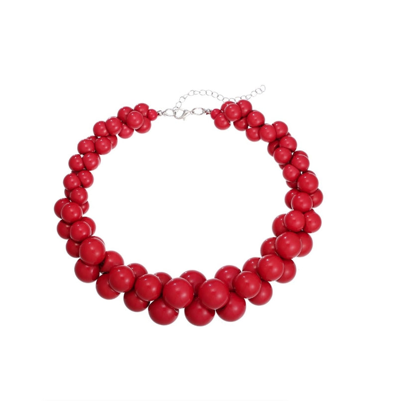 Fashion Multilayer Beaded Necklace For Woman Vintage Rice Beads Statement Party