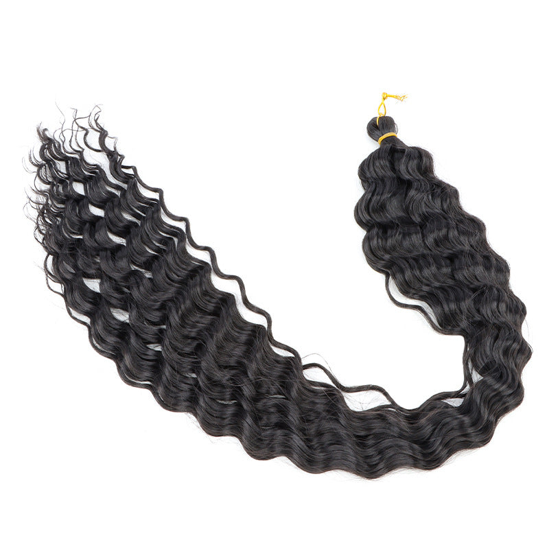 Crochet-style Synthetic Hair Extensions, Deep Wave Bulk Hair (30inch) Deep Wave Crochet Hair
