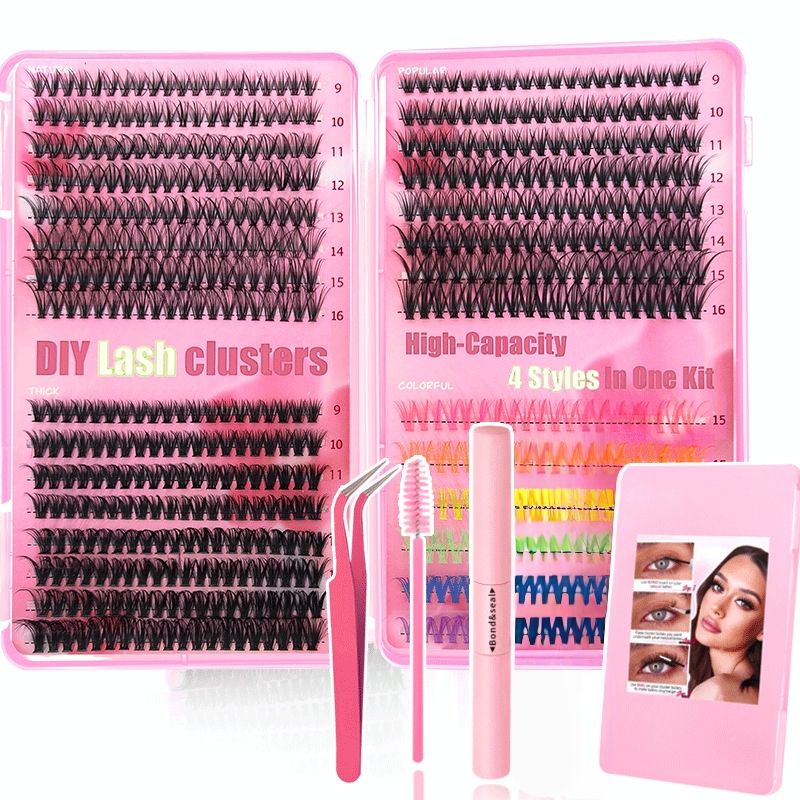 30D 40D 50D Segmented Eyelash Book Set 600pcs 9-16mm Soft light and natural
