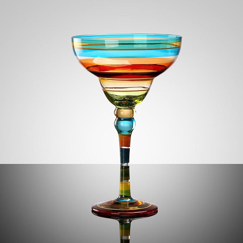 Handmade Colorful Glass Crystal Wine Glass