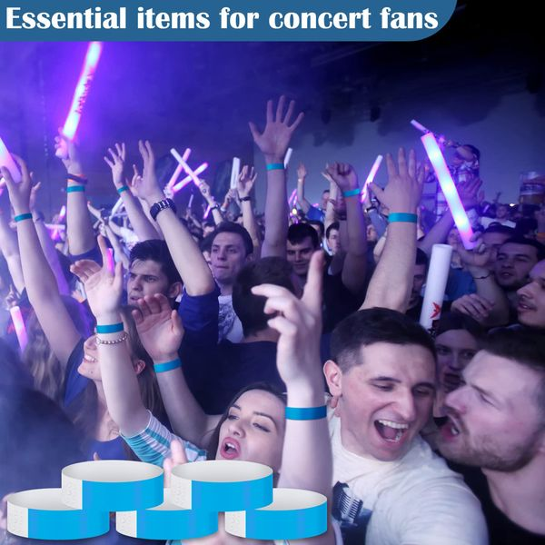 Waterproof Paper Bracelets Lightweight Adhesive Wristbands Suitable for Events Party Bars Concerts Nightclubs