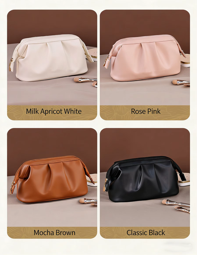 PU Womans Waterproof Multifunctional Storage Pouch Advanced Large Capacity Pouch Elegant Fashionable Hand Pouch