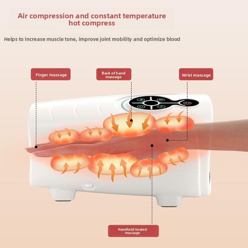 Hand massager, wrist, palm, joint, finger, acupoint heating and application, comfortable and soothing hand massage device, home use