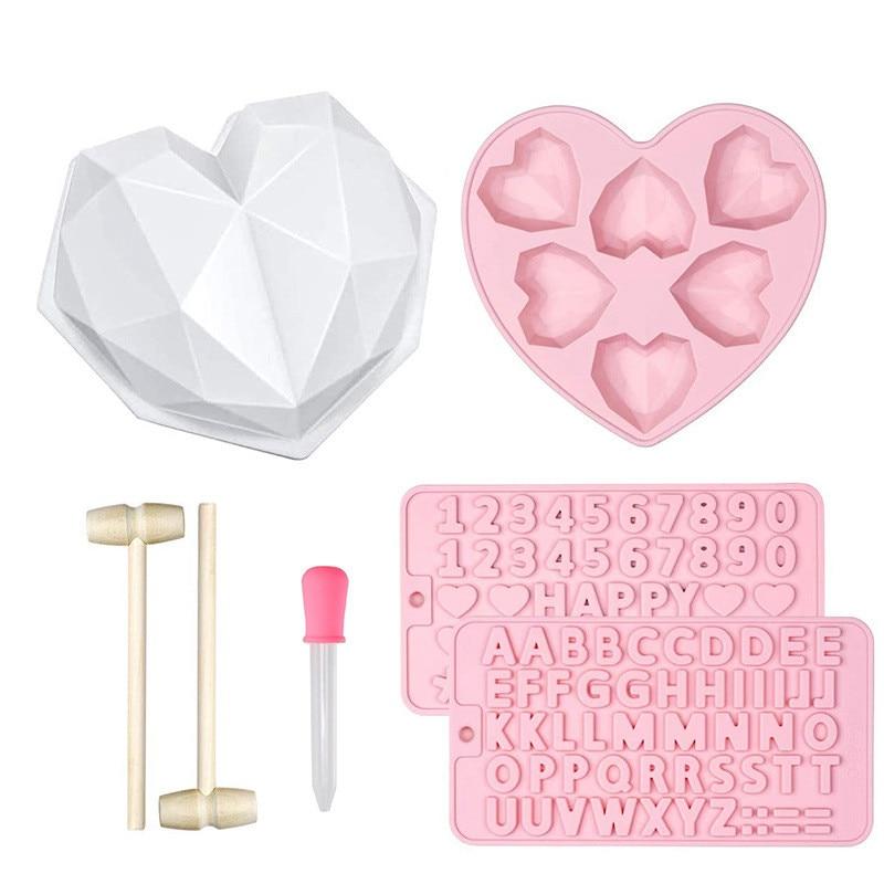 Silicone Mold Set Chocolate Cake Heart Shape