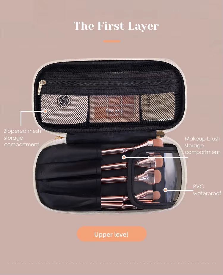 Water Resistant Portable Travel Cosmetic Organizer Case