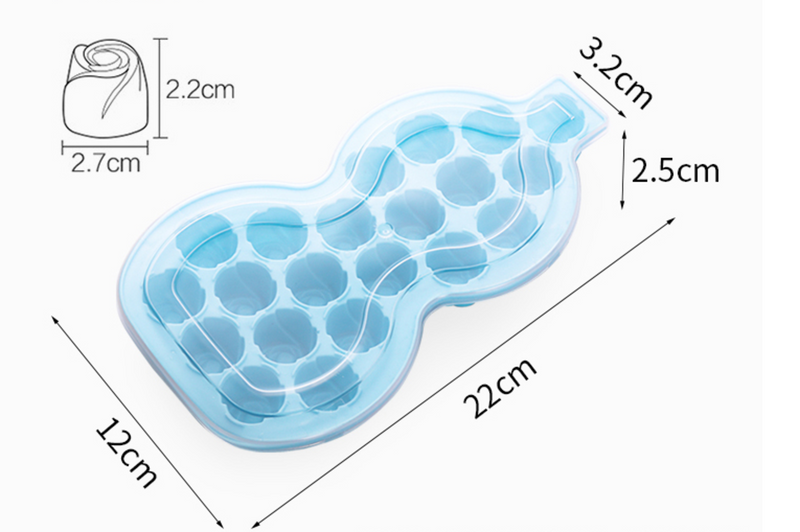 Ice cube tray with lid, easy removable silicone ice mold for chilled w