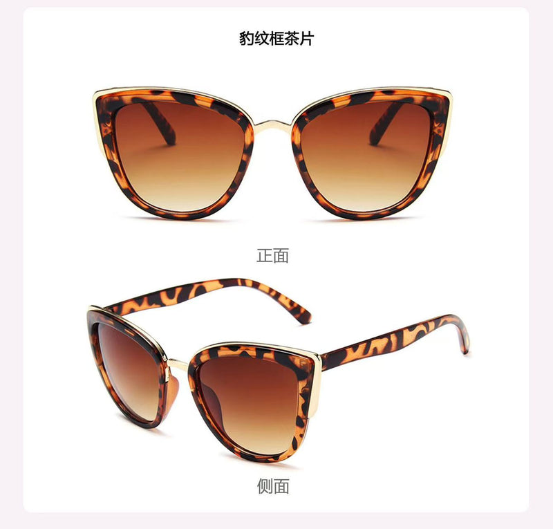Ladies' cat eye brown sunglasses