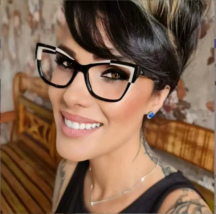Cat eye reading anti blue light glasses