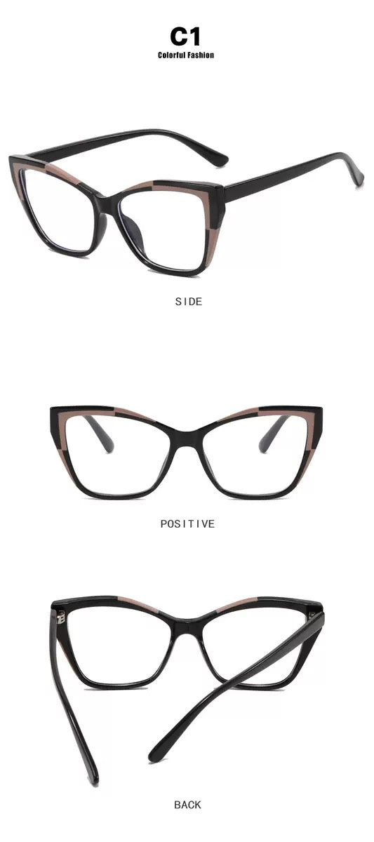Cat eye reading anti blue light glasses