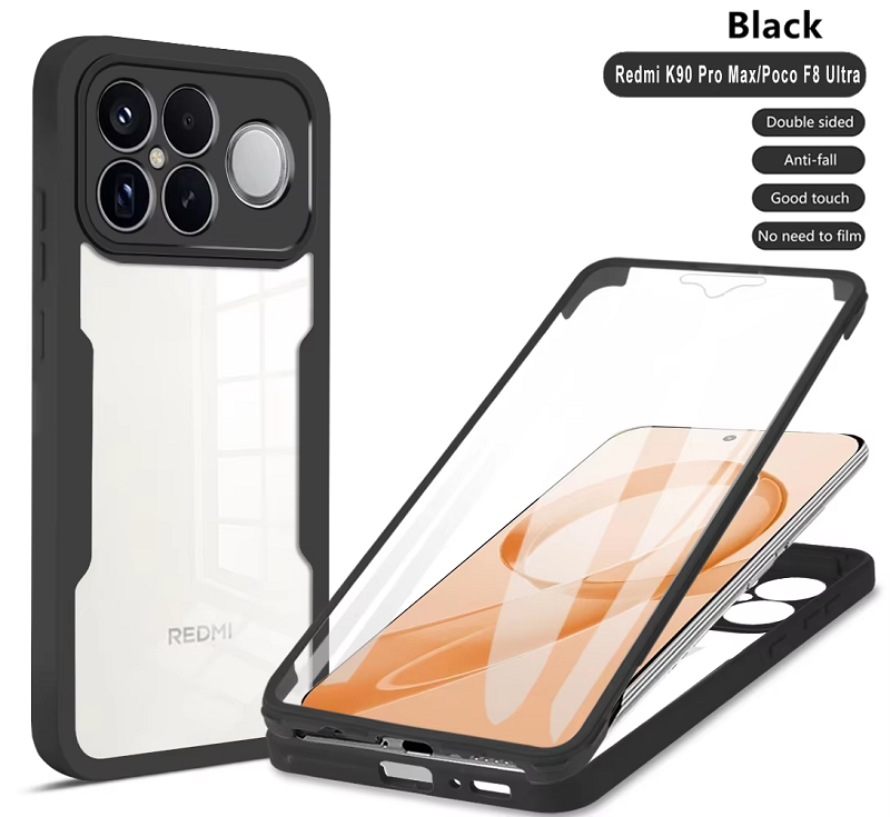 360 Full Protection Case for Xiaomi Redmi K90 Pro Max/Poco F8 Ultra Cover Built-in Screen Protector
