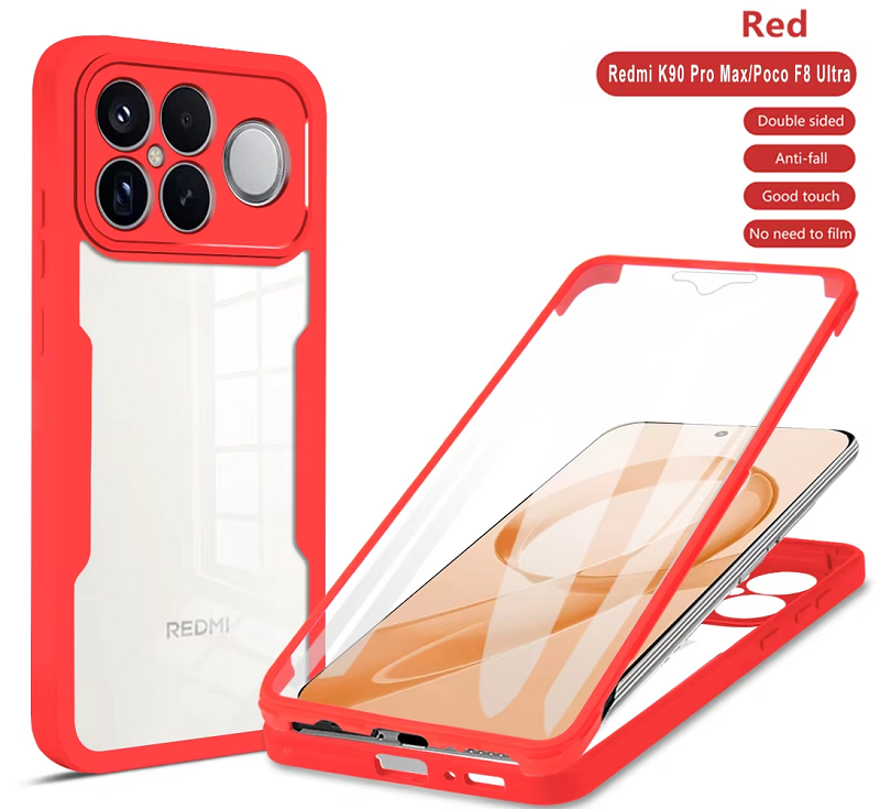 360 Full Protection Case for Xiaomi Redmi K90 Pro Max/Poco F8 Ultra Cover Built-in Screen Protector