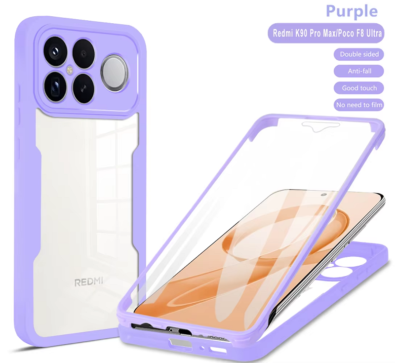 360 Full Protection Case for Xiaomi Redmi K90 Pro Max/Poco F8 Ultra Cover Built-in Screen Protector
