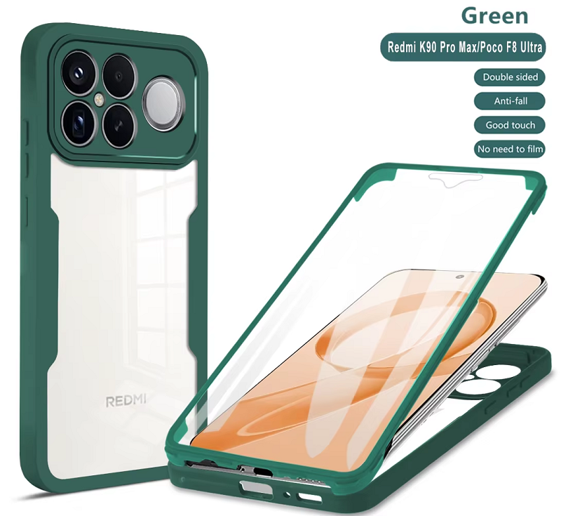 360 Full Protection Case for Xiaomi Redmi K90 Pro Max/Poco F8 Ultra Cover Built-in Screen Protector