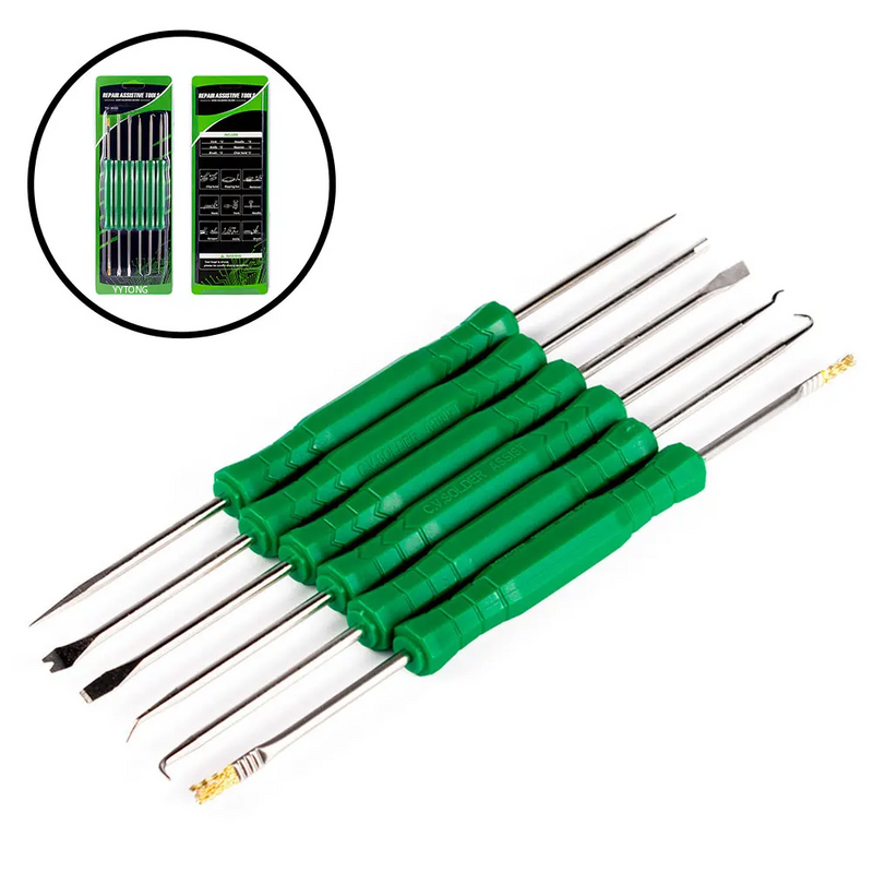 6-Piece Circuit Board Cleaning And Desoldering Tool Kit