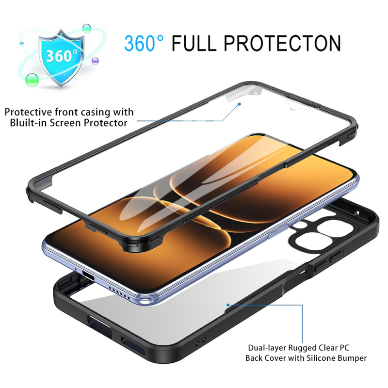 360 Full Protection Case for Infinix Smart 20 4G Cover Built-in Screen Protector