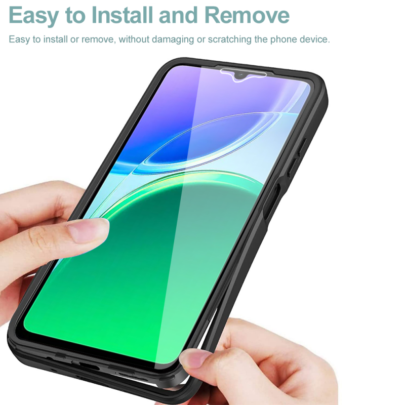 360 Full Protection Case for Vivo Y05 4G Cover Built-in Screen Protector