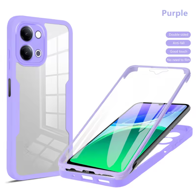 360 Full Protection Case for Vivo Y05 4G Cover Built-in Screen Protector